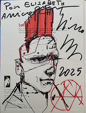 Dedicace de Virginio Nova de sa BD les ombres du temps