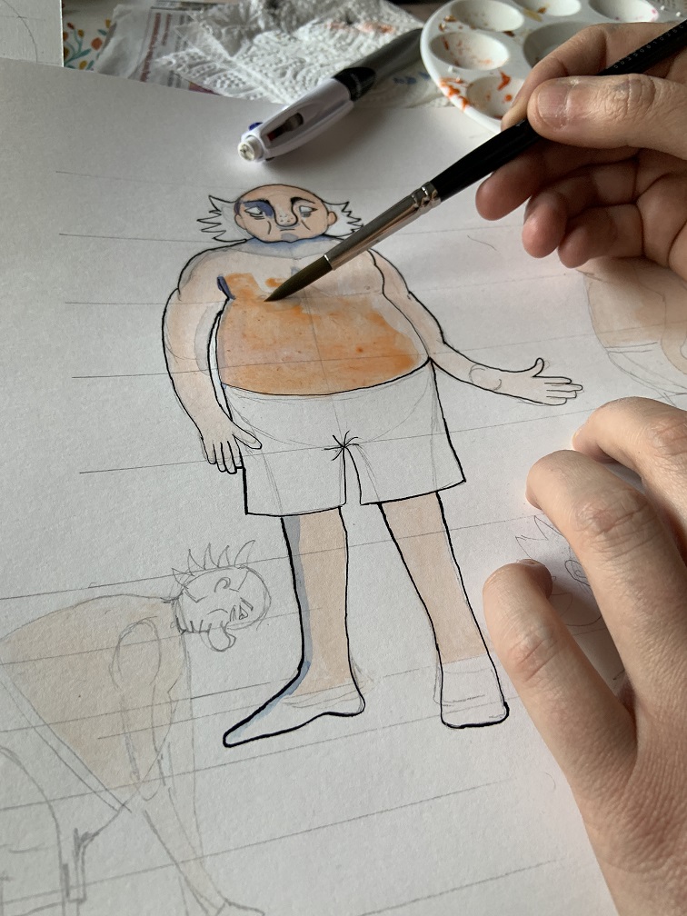 ateleir Bd colorisation d'un personnage